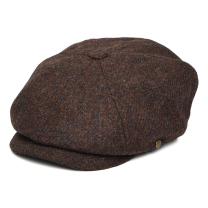 Failsworth Hats HARRIS TWEED Carloway Newsboy Cap - Brown