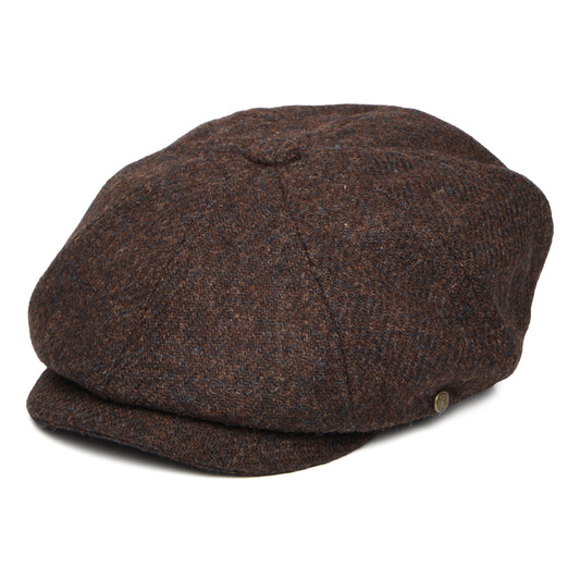 Failsworth Hats HARRIS TWEED Carloway Newsboy Cap - Brown