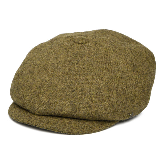 Failsworth Hats HARRIS TWEED Carloway Newsboy Cap - Moss