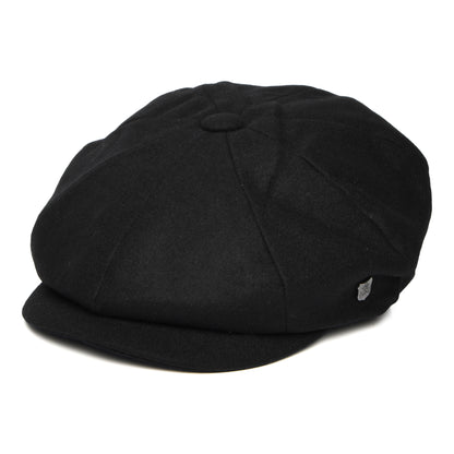 Failsworth Hats Gino Italian Melton Newsboy Cap - Black