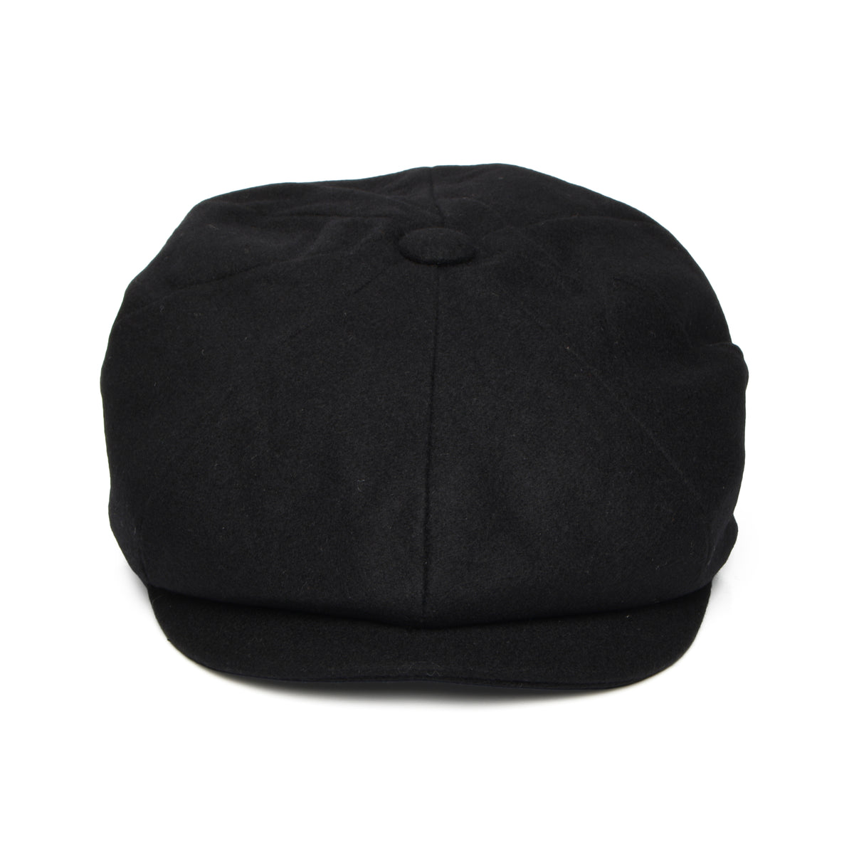 Failsworth Hats Gino Italian Melton Newsboy Cap - Black