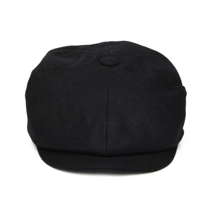 Failsworth Hats Gino Italian Melton Newsboy Cap - Black