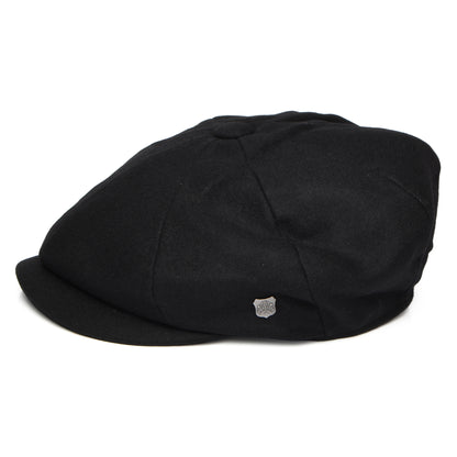Failsworth Hats Gino Italian Melton Newsboy Cap - Black