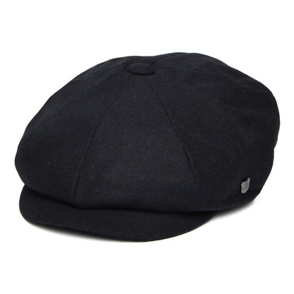 Failsworth Hats Gino Italian Melton Newsboy Cap - Navy Blue