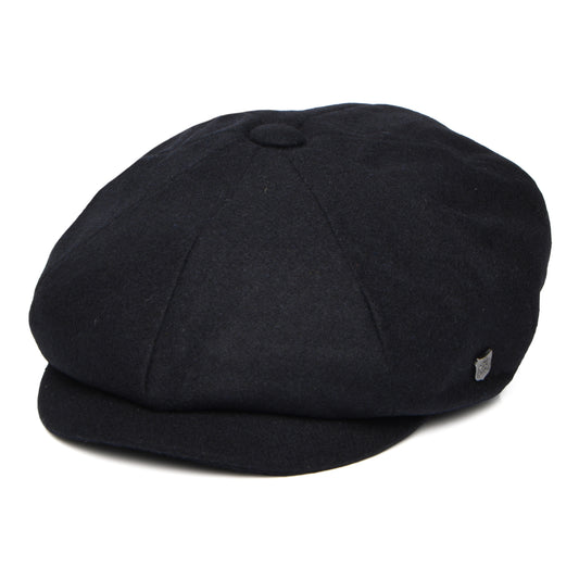 Failsworth Hats Gino Italian Melton Newsboy Cap - Navy Blue