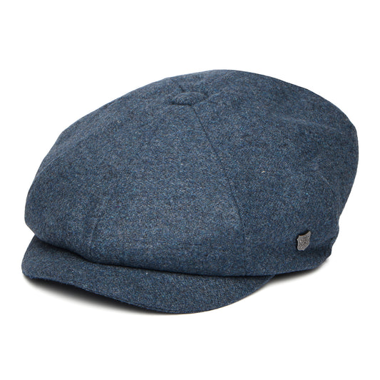 Failsworth Hats Gino Italian Melton Newsboy Cap - Denim Blue