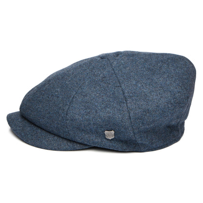 Failsworth Hats Gino Italian Melton Newsboy Cap - Denim Blue