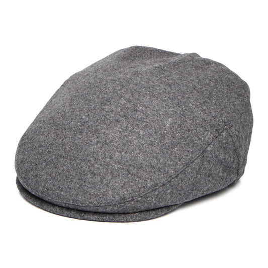 Failsworth Hats Aldo Italian Melton Flat Cap - Grey
