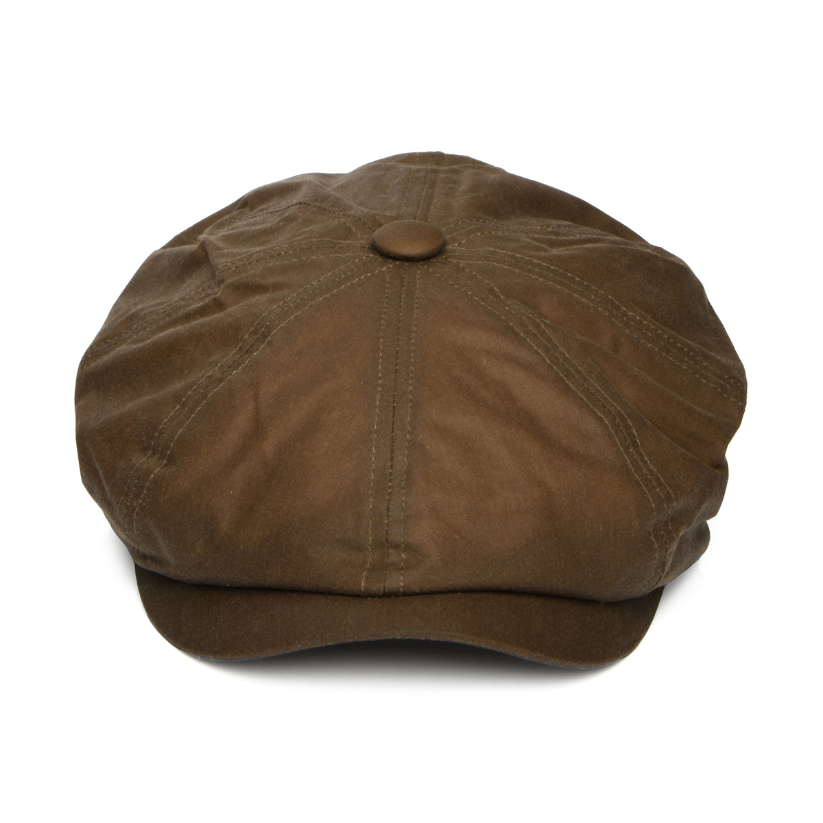 Failsworth Hats Alfie British Waxed Cotton Newsboy Cap - Coffee