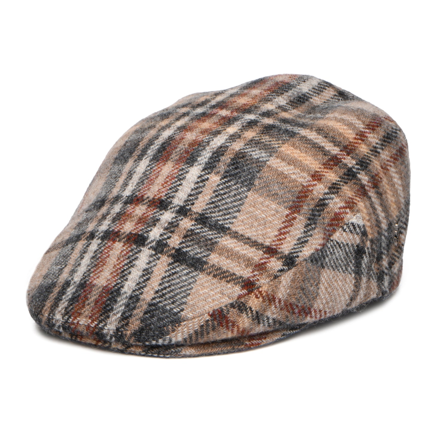 City Sport Donegal Tweed Finn Flat Cap - Camel-Multi