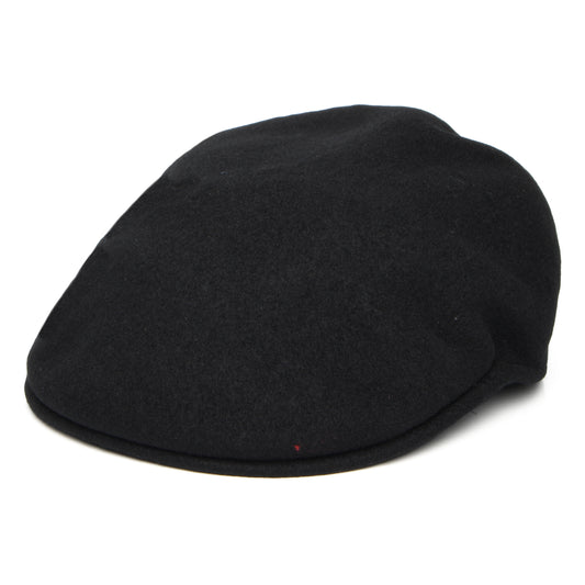 Kangol 504 Wool Flat Cap - Black-Gold