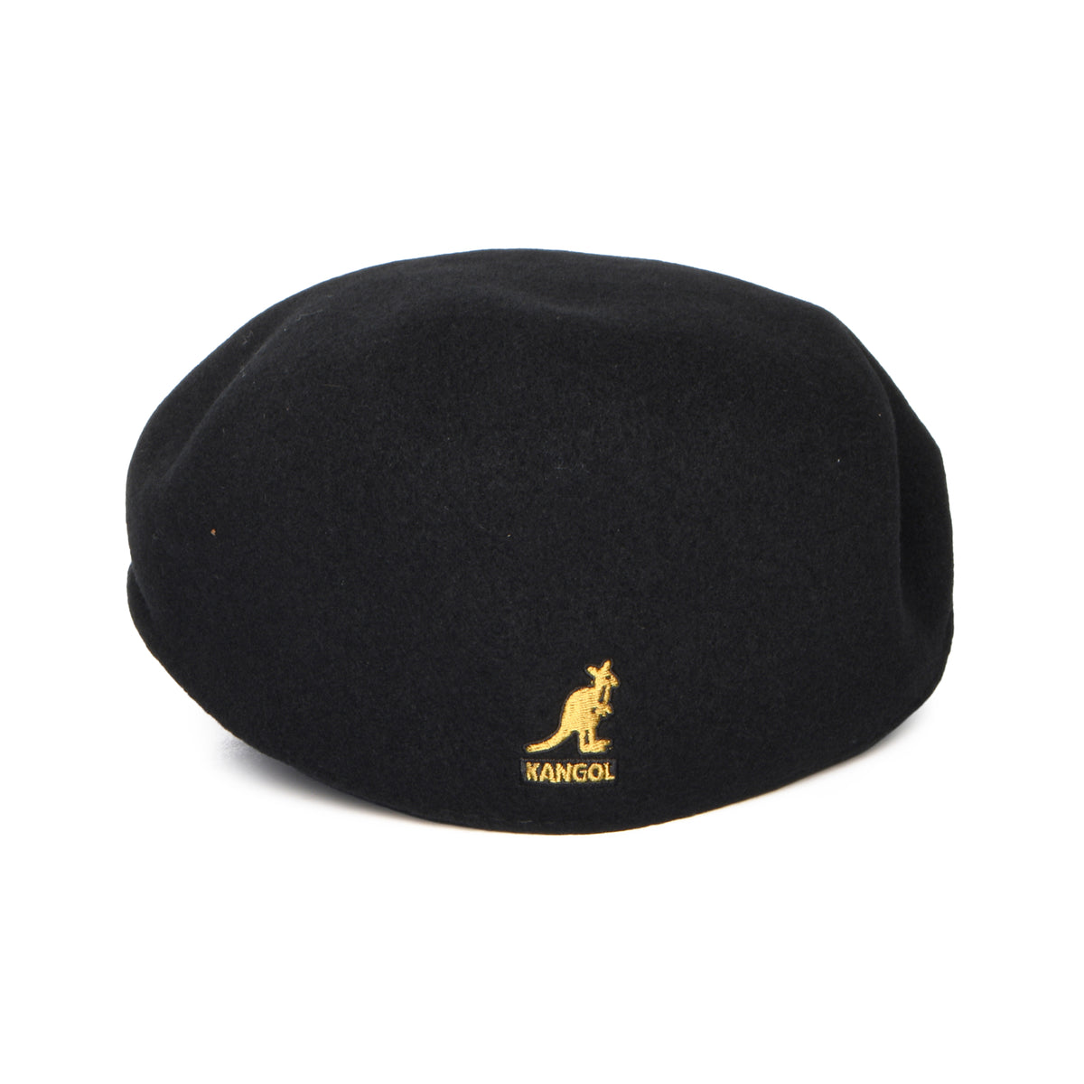 Kangol 504 Wool Flat Cap - Black-Gold