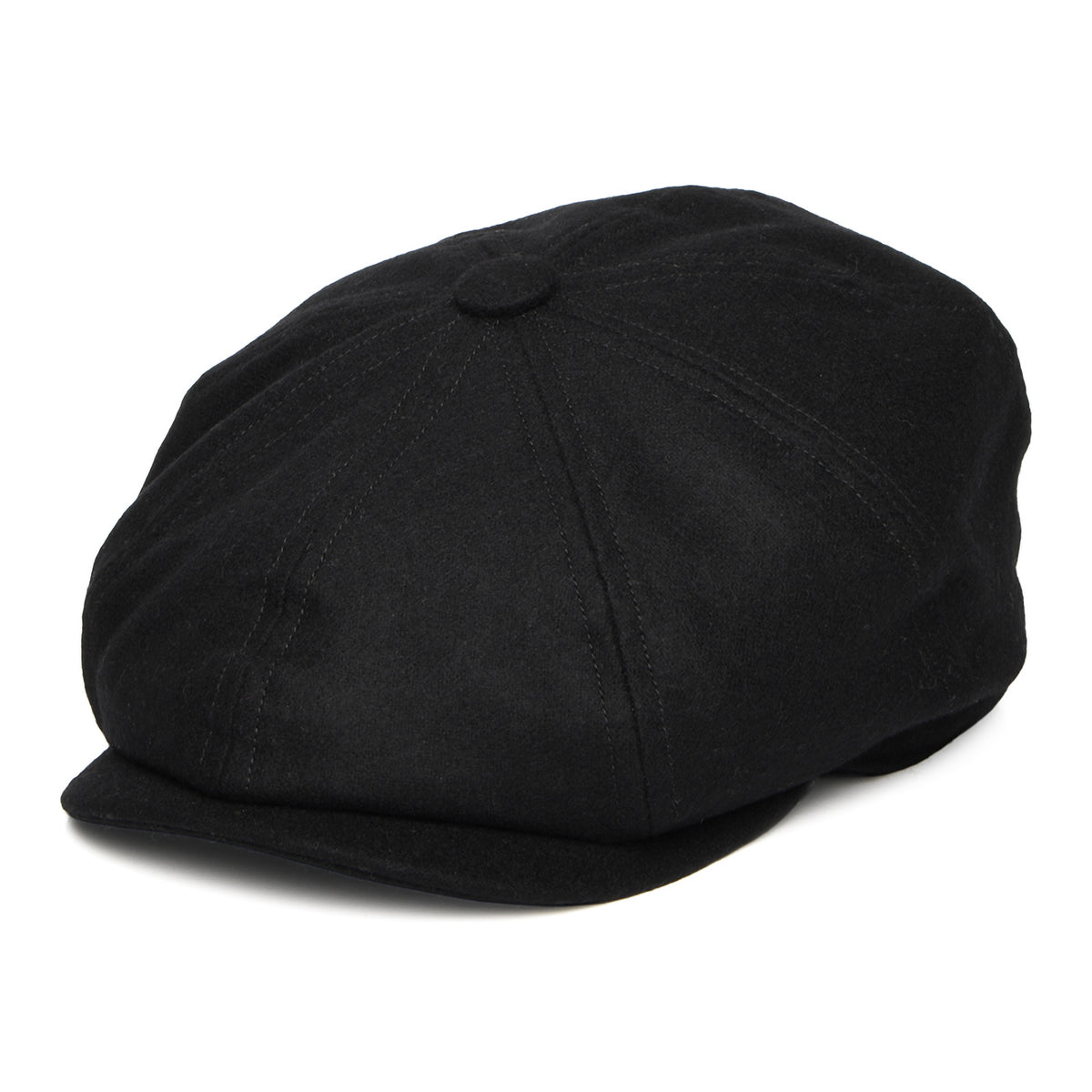 Christys Hats Brooklyn Loden Wool Newsboy Cap - Black