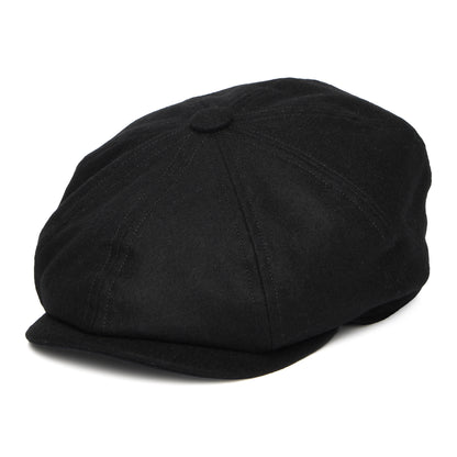 Christys Hats Brooklyn Loden Wool Newsboy Cap - Black