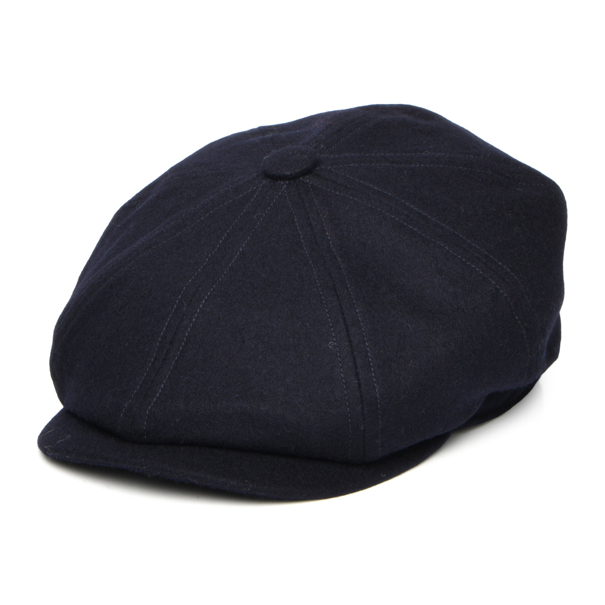 Christys Hats Brooklyn Loden Wool Newsboy Cap - Navy Blue