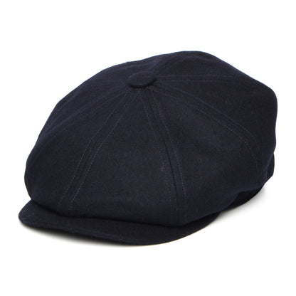 Christys Hats Brooklyn Loden Wool Newsboy Cap - Navy Blue