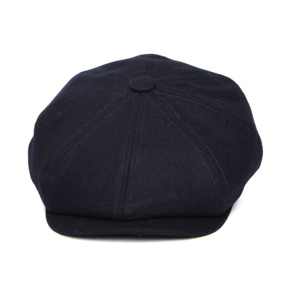 Christys Hats Brooklyn Loden Wool Newsboy Cap - Navy Blue