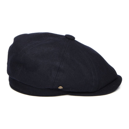 Christys Hats Brooklyn Loden Wool Newsboy Cap - Navy Blue