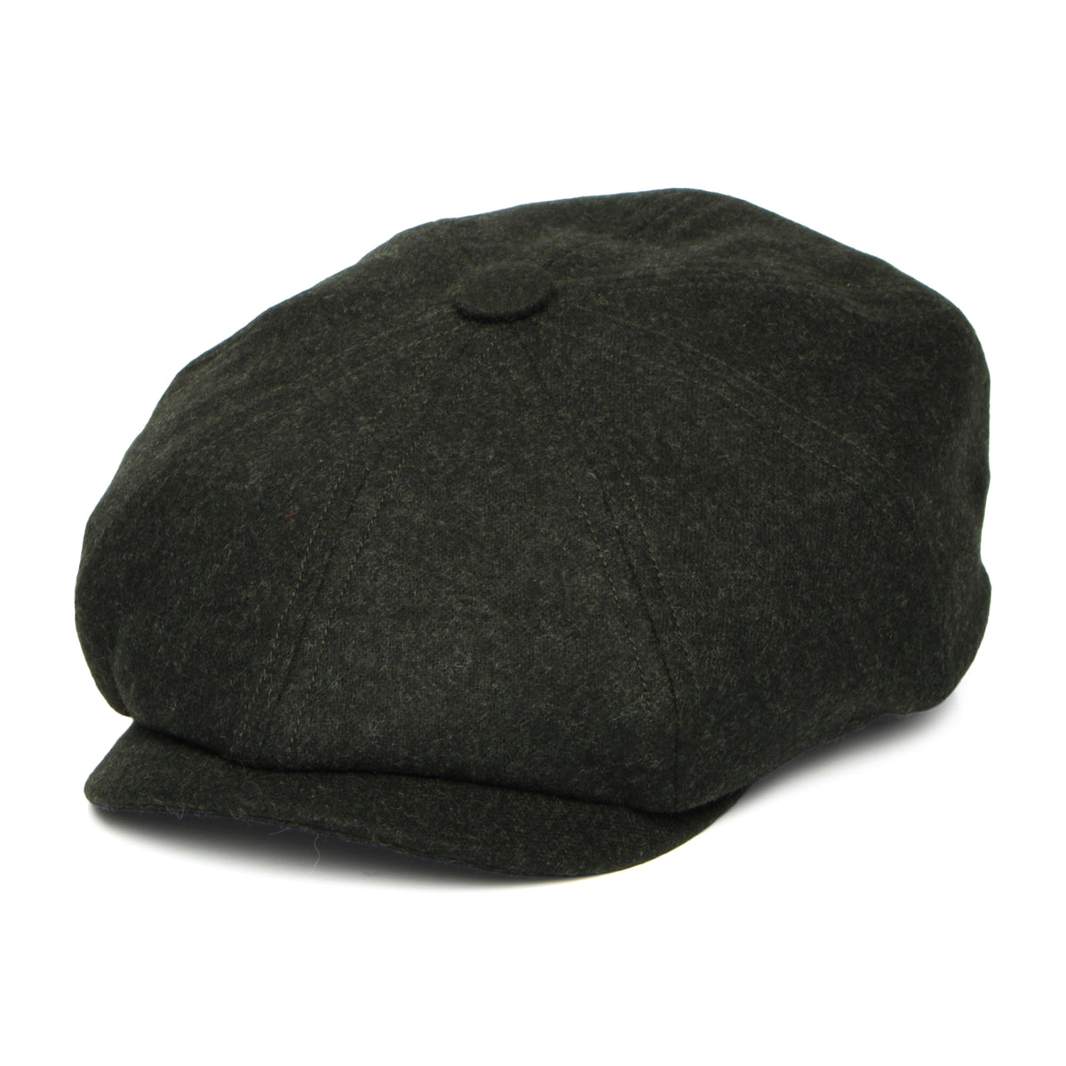 Christys Hats Brooklyn Loden Wool Newsboy Cap - Moss