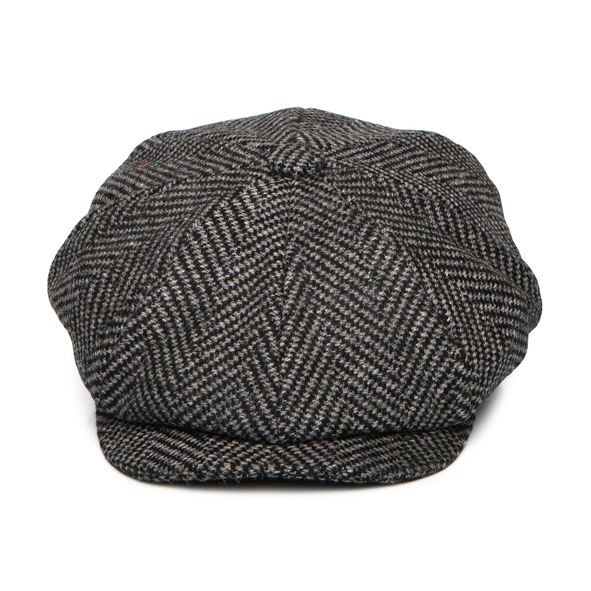 Christys Hats Portobello Herringbone Merino Wool Newsboy Cap - Grey