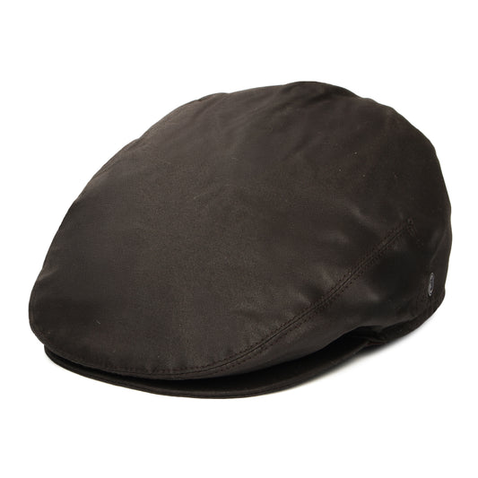 Jaxon & James Oilcloth Water Resistant Flat Cap - Brown