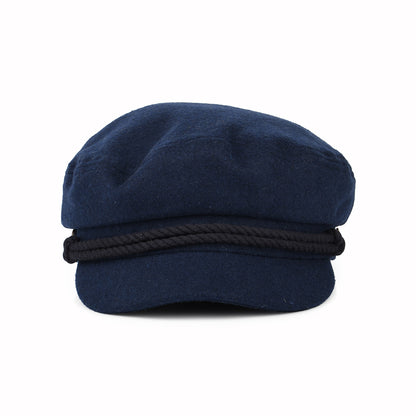 Brixton Hats Wool Blend Fiddler Cap - Washed Navy