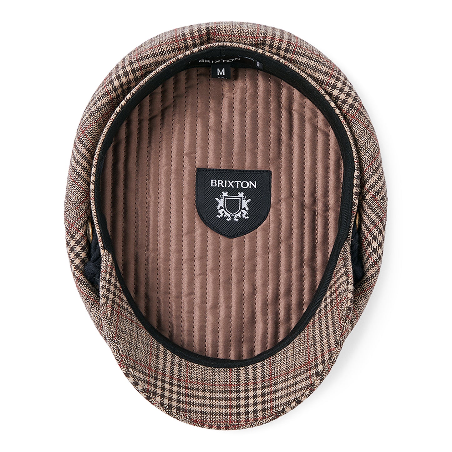Brixton Hats Plaid Fiddler Cap - Brown-Tan-Red