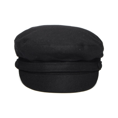 Failsworth Hats Breton Italian Melton Fiddler Cap - Black