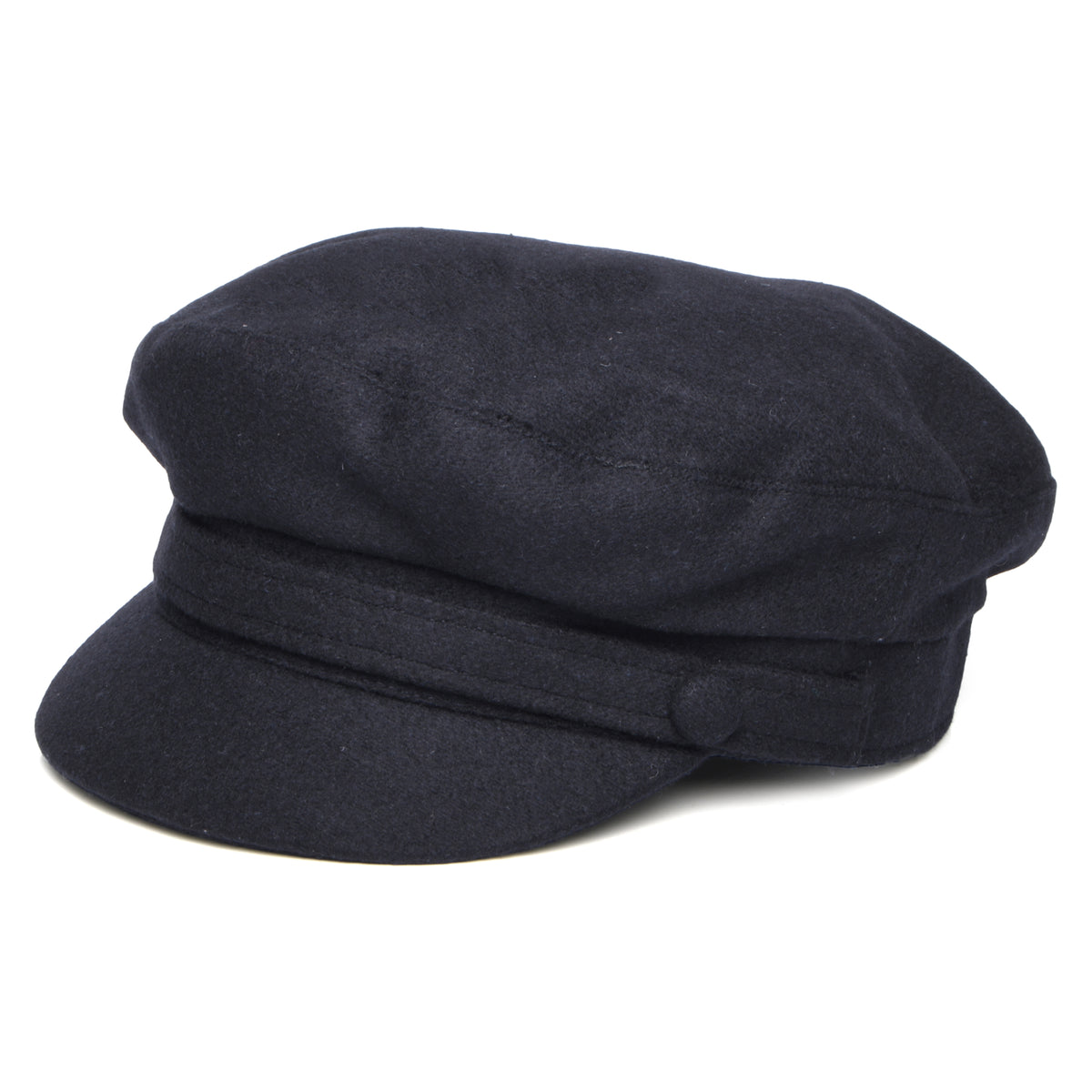 Failsworth Hats Breton Italian Melton Fiddler Cap - Navy Blue