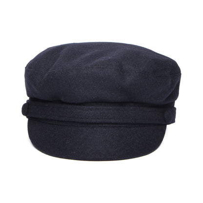 Failsworth Hats Breton Italian Melton Fiddler Cap - Navy Blue