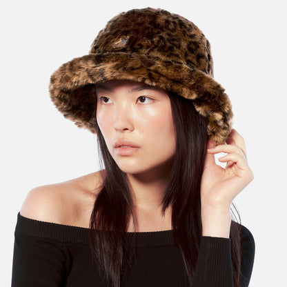Kangol Faux Fur Casual Bucket - Leopard