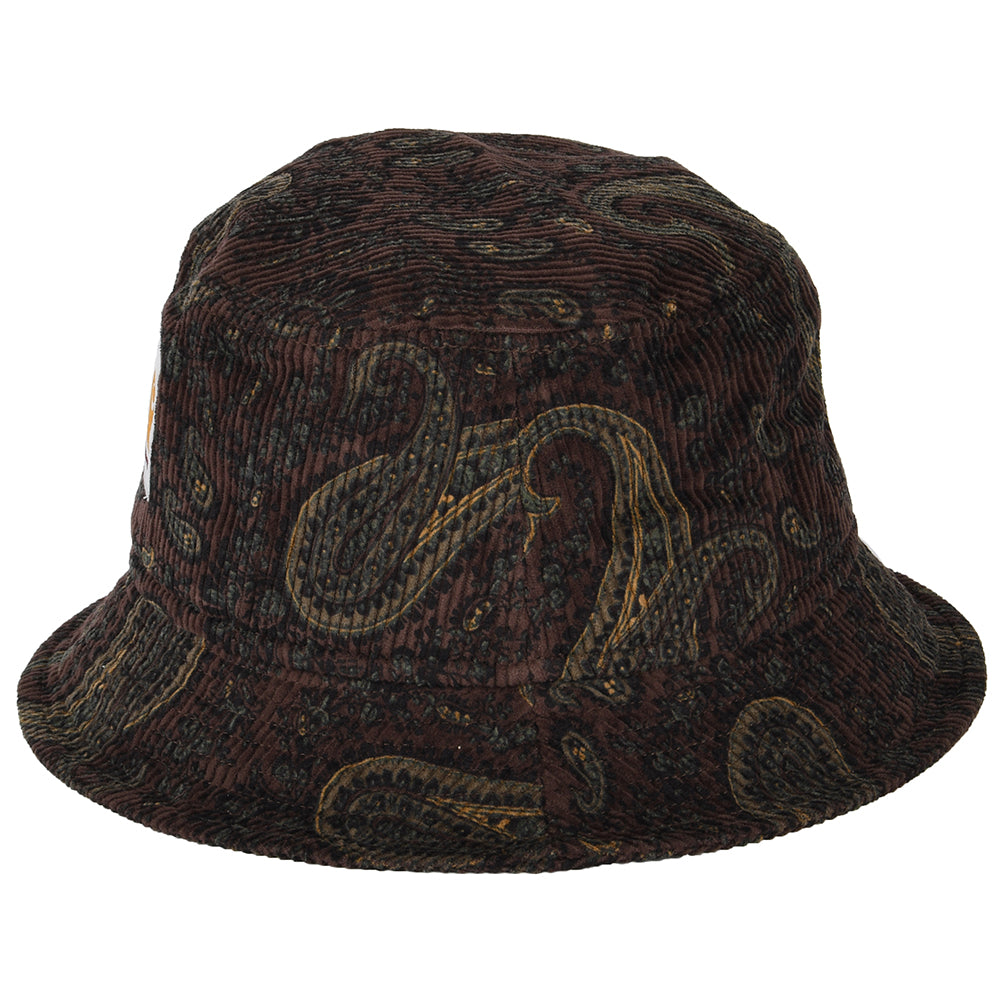 Carhartt WIP Hats Paisley Corduroy Bucket Hat - Burgundy-Multi