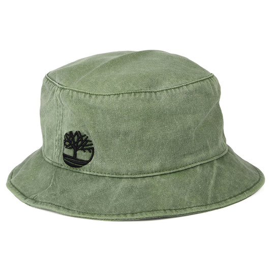Timberland Hats Pigment Dye Cotton Bucket Hat - Olive
