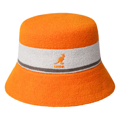 Kangol Bermuda Stripe Bucket Hat - Bright Orange