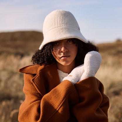 Barts Hats Matale Knitted Recycled Bucket Hat - Cream