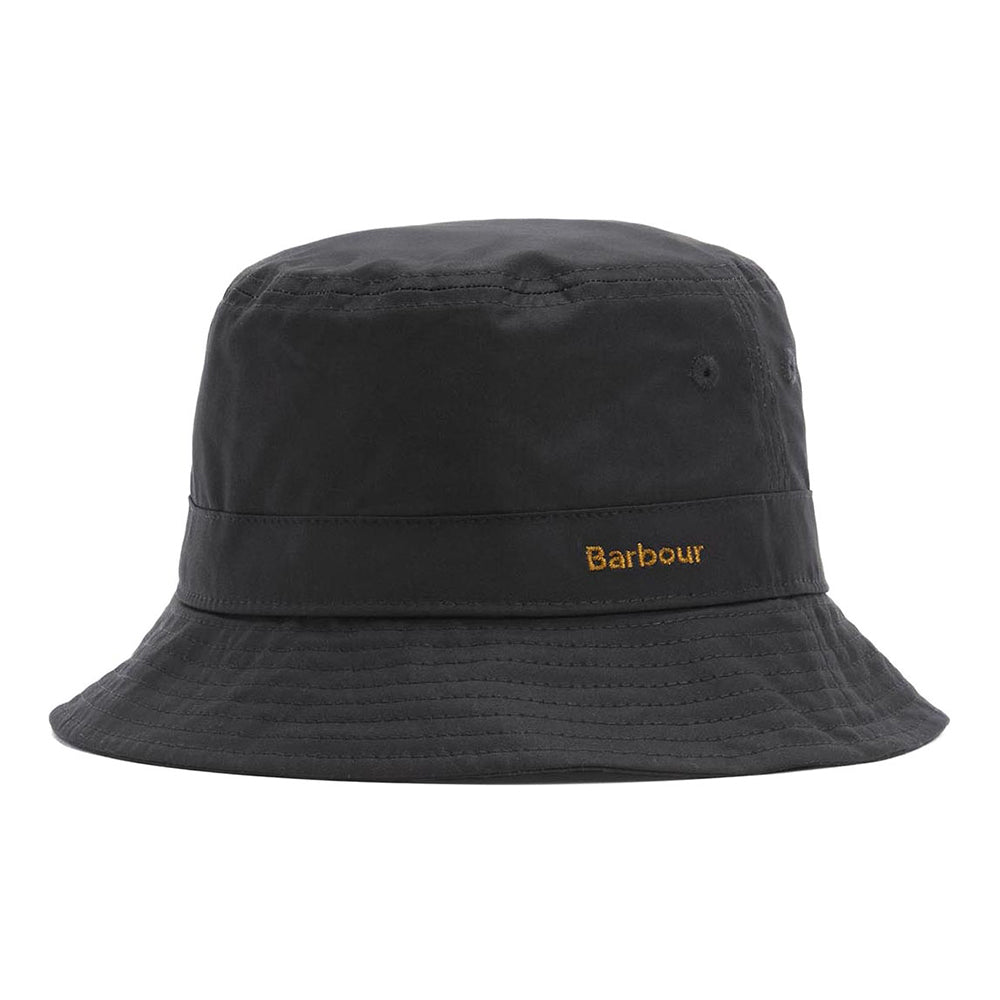 Barbour Hats Belsay Waxed Cotton Bucket Hat - Navy Blue