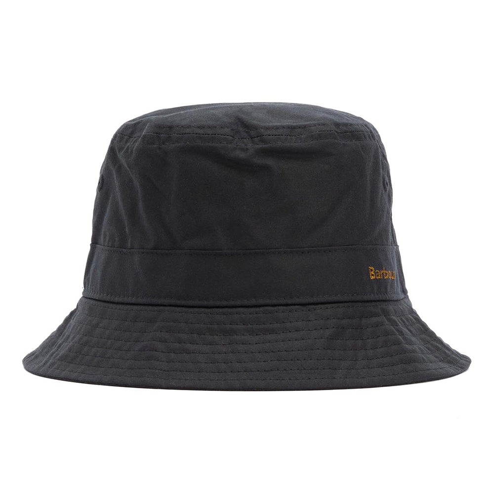 Barbour Hats Belsay Waxed Cotton Bucket Hat - Navy Blue