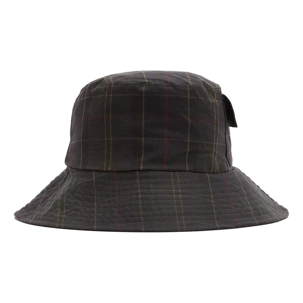 Barbour Hats Scarlet Tartan Waxed Cotton Bucket Hat - Tartan