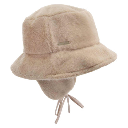 Seeberger Hats Faux Fur Bucket Hat with Earflaps - Camel