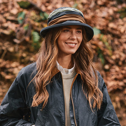 Failsworth Hats Annie British Waxed Cotton Rain Bucket Hat - Black