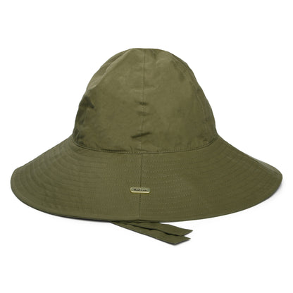 Barbour Hats Kershope Showerproof Wide Brim Bucket Hat - Olive