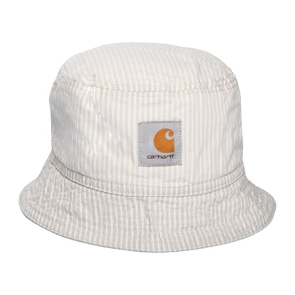 Carhartt WIP Hats Mercer Striped Bucket Hat - Off White-Grey