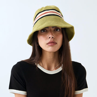 Brixton Hats Redding Knit Packable Bucket Hat - Green-Multi