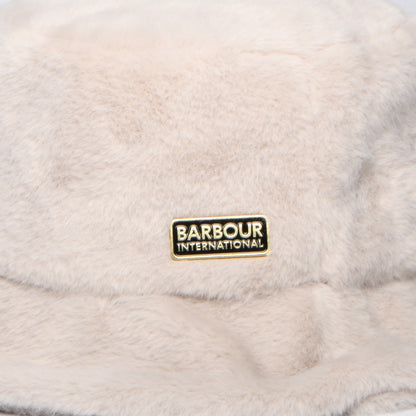 Barbour International Cyrus Faux Fur Bucket Hat - Cream