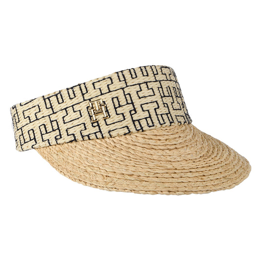 Tommy Hilfiger Hats Beach Straw Sun Visor - Natural