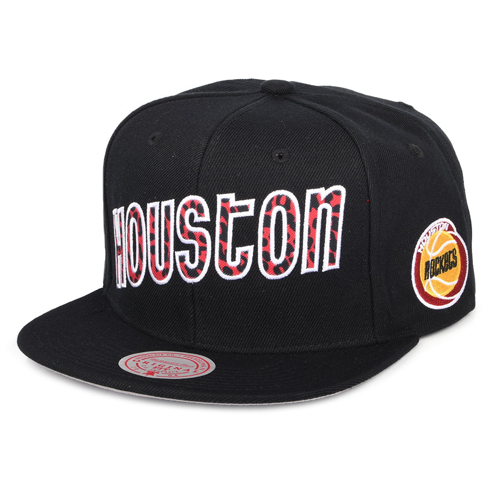 Mitchell & Ness Houston Rockets Snapback Cap - NBA Wildback - Black