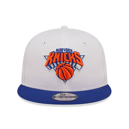 New Era 9FIFTY New York Knicks Snapback Cap - NBA White Crown Team - White-Blue
