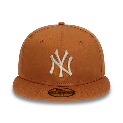 New Era 59FIFTY New York Yankees Baseball Cap - MLB League Essential - Toffee-Stone