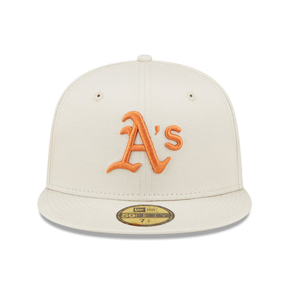New Era 59FIFTY Oakland Athletics Baseball Cap - MLB League Essential - Stone-Burnt Orange