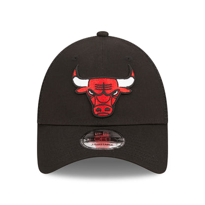 New Era 9FORTY Chicago Bulls Trucker Cap - NBA Home Field - Black